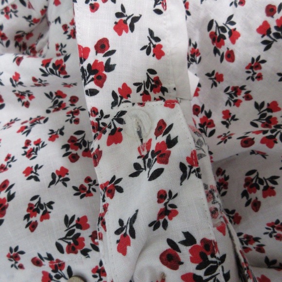 Cynthia Rowley Floral 100% Linen Skirt Top Set - Picture 15 of 16